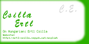 csilla ertl business card